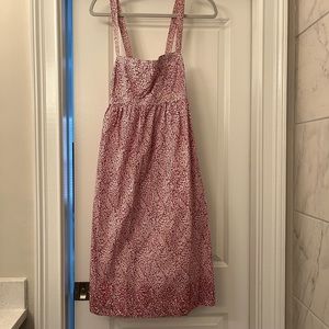 Jcrew summer dress - Empire waist red and cream print 14